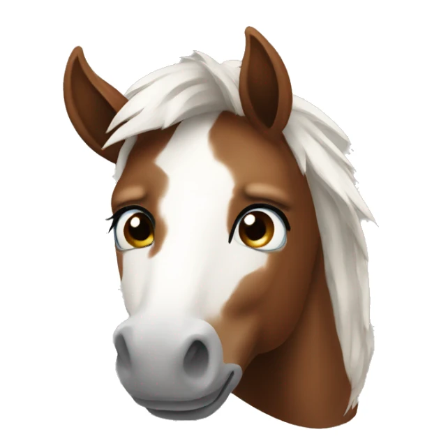 Brown and White Horse sticker