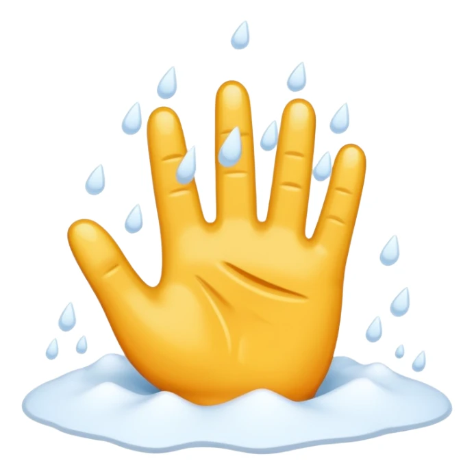 a hand sticking out from snow sticker