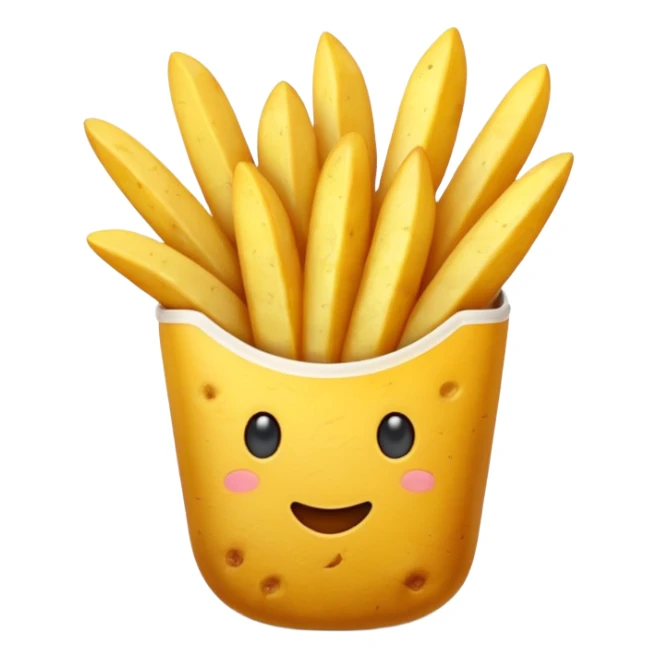 yellow patato fries sticker