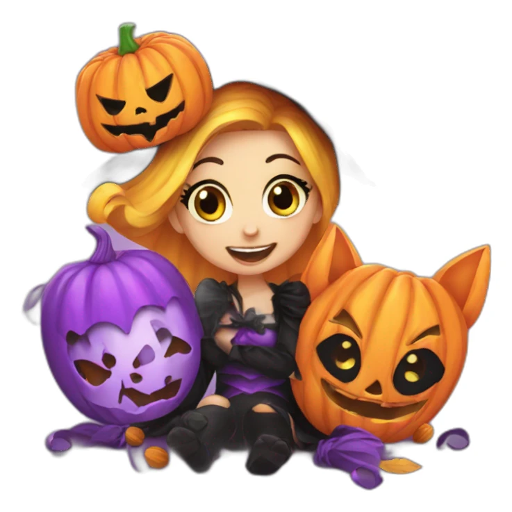 Cute Halloween party sticker