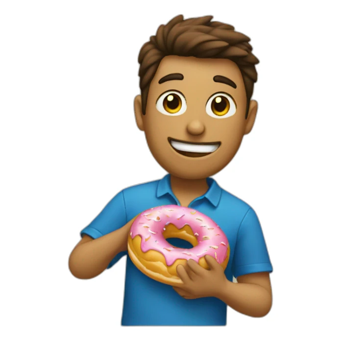 imcabolo with tupe eating donut sticker