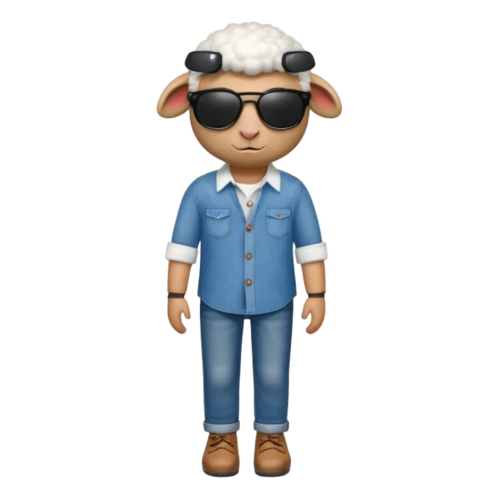🐑+👔👞🕶️👖 sticker