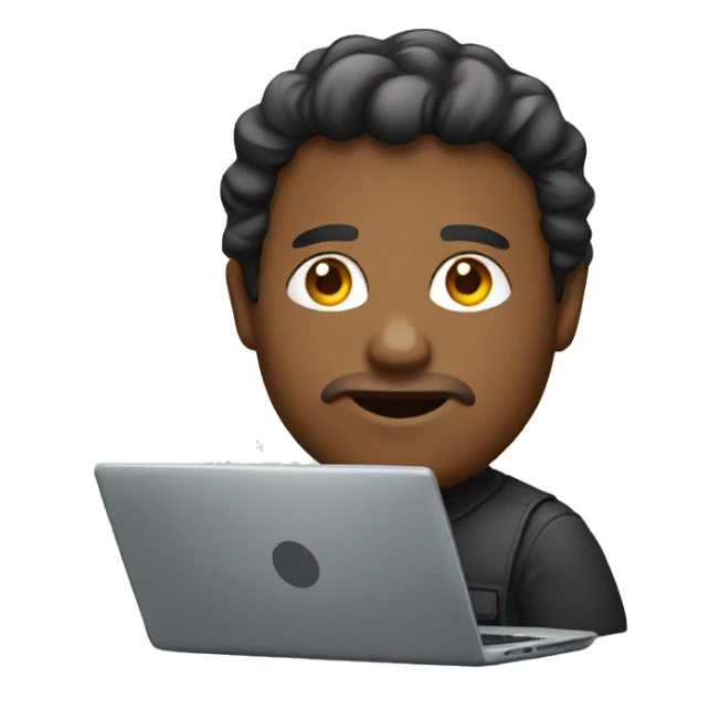 work on laptop sticker