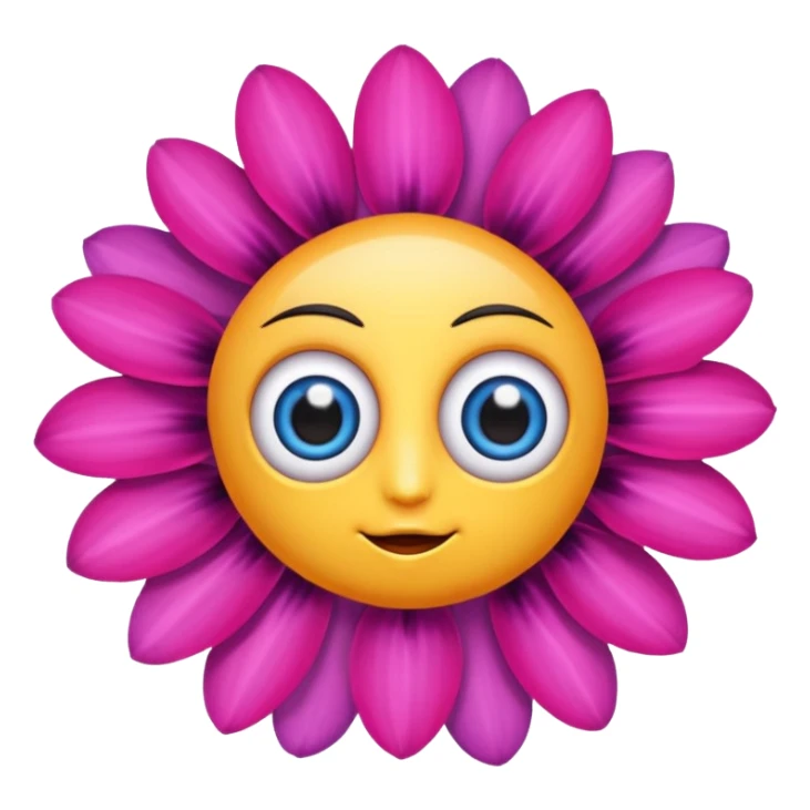 flowers with eyes sticker