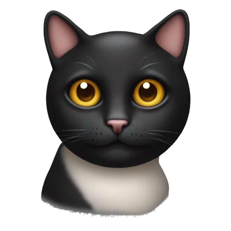 Gato negro con un solo ojo  sticker
