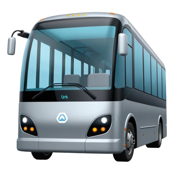 extra large gray Modern autonomous electric bus self driving sticker