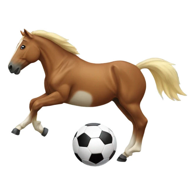 A horse playing soccer sticker