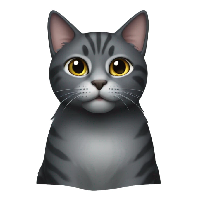 Black and gray cat 2 cats sticker