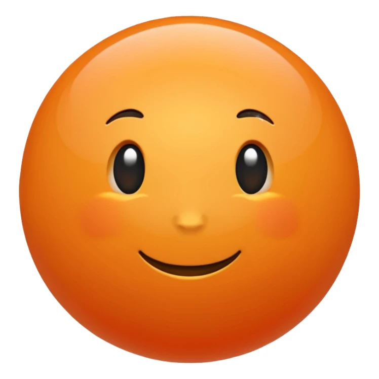 bright-orange sphere sticker