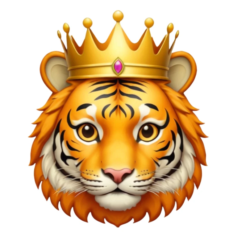 Tiger with crown sticker