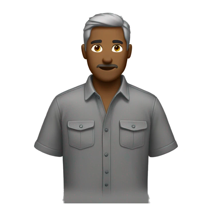 Rugged gray shirt sticker