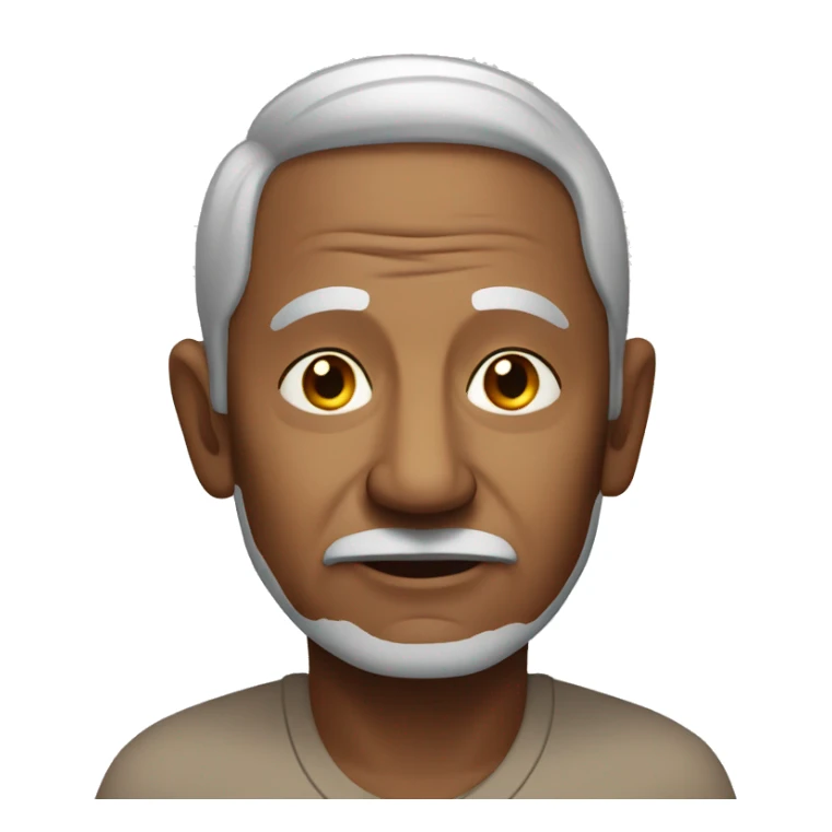 elderly indian man with sparse hair sticker