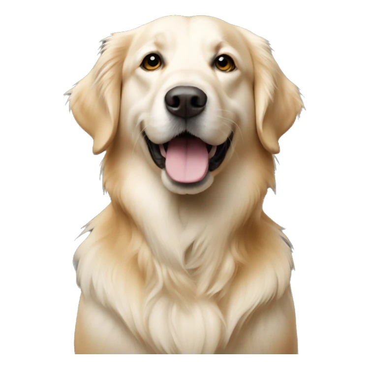 White file with golden retriever  sticker