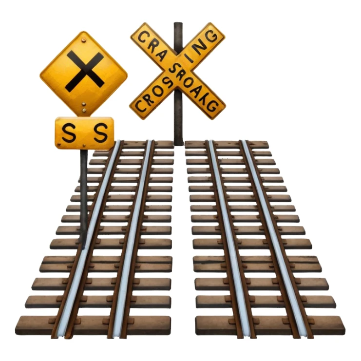 Railroad crossing  sticker
