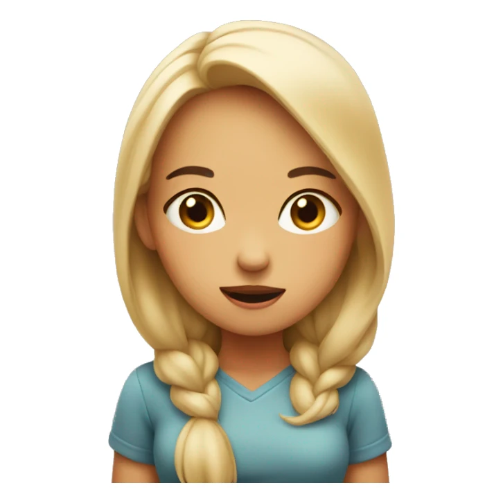 girl shrugging  sticker