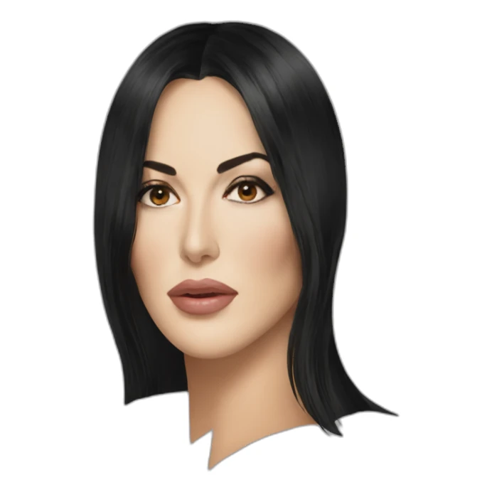 Monica bellucci beautiful face sticker