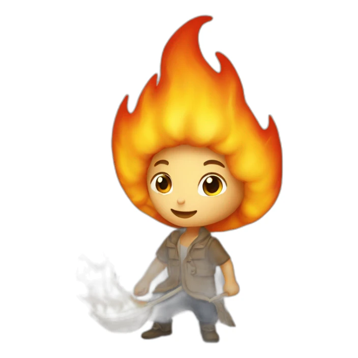Une petite flamme capuché  sticker