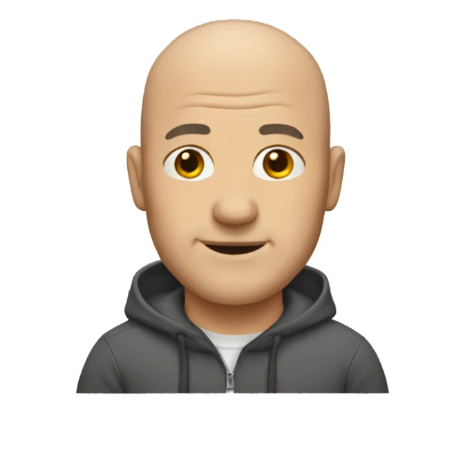 bald middle-aged man sticker