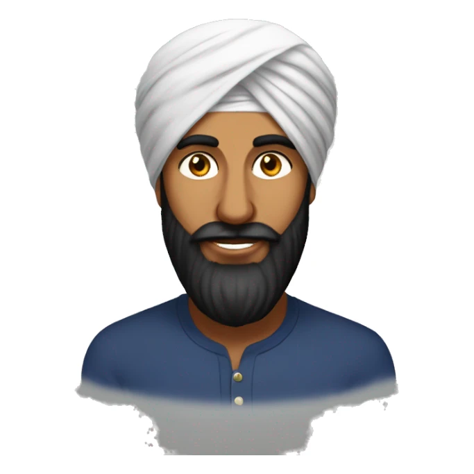 Sikh guy in turban sticker