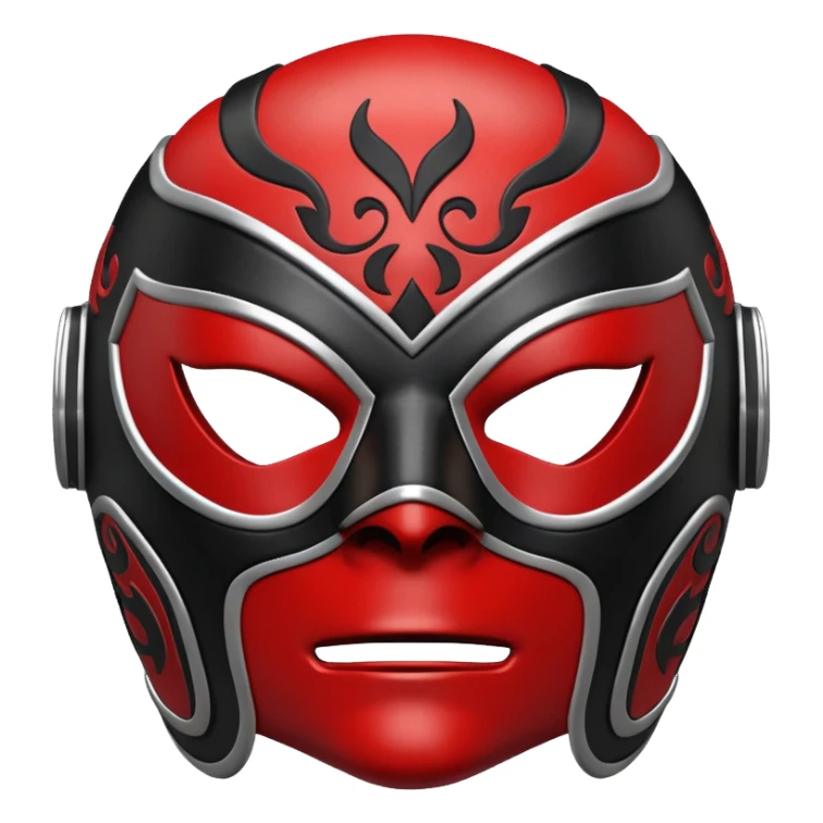 red and black luchador mask sticker