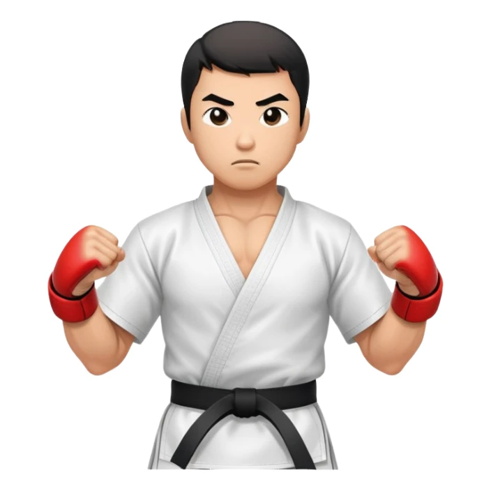 karate fighter sticker