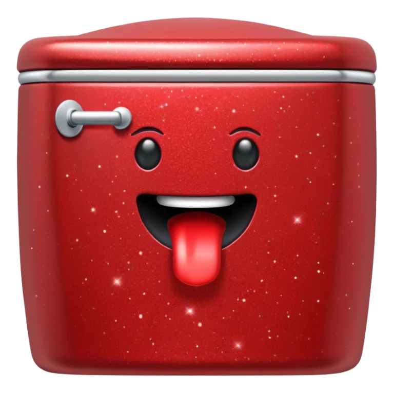 red glitter toilet sticker