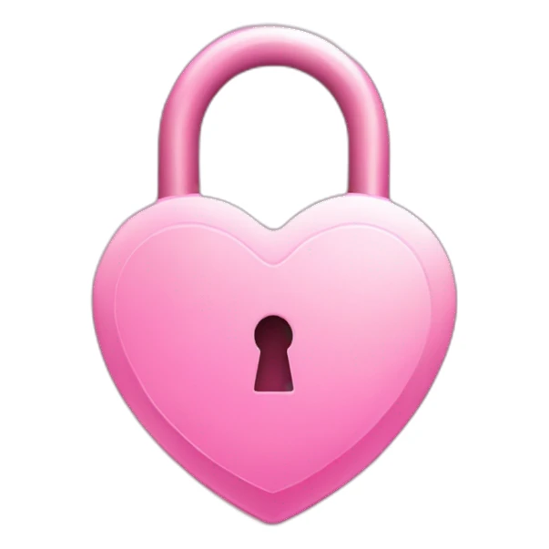 Pink Heart shaped lock sticker