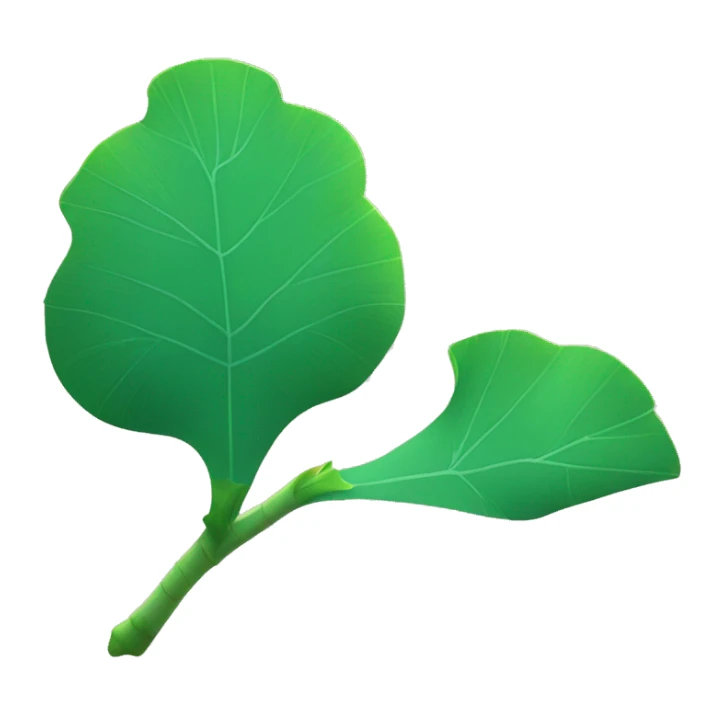 Hoja de ginkgo biloba con carita sonriente  estilo Pixar   sticker