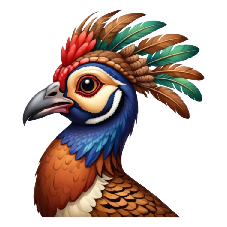 pheasant head with number 1  sticker