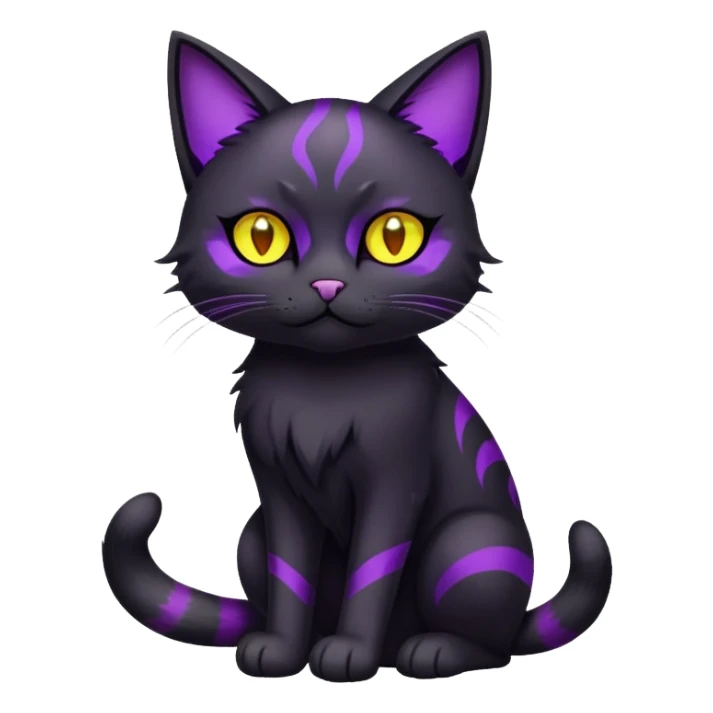 Dark-type-Psychic-type-Fakémon-Cat full body sticker