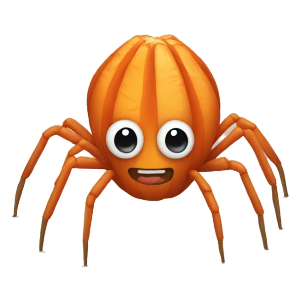 Spider with carrot legs sticker