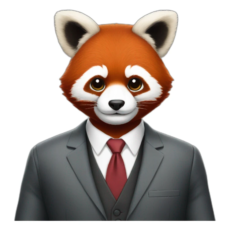 redpanda wearing a suit sticker