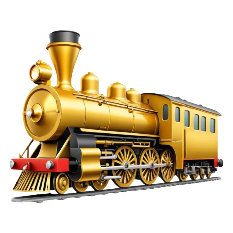 Golden locomotive sticker