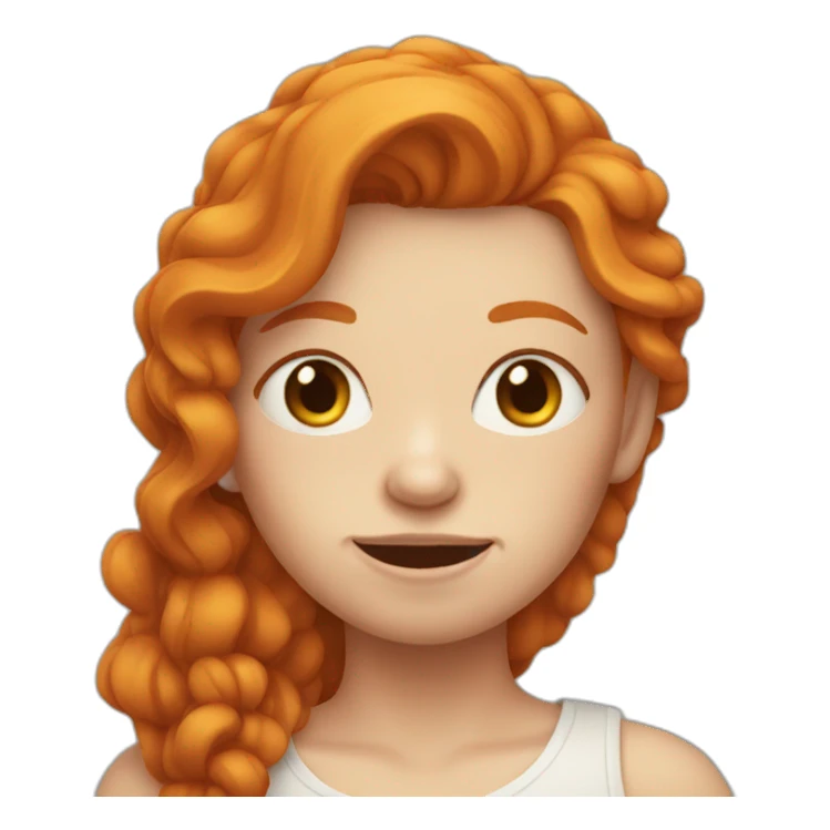ugly ginger girl sticker