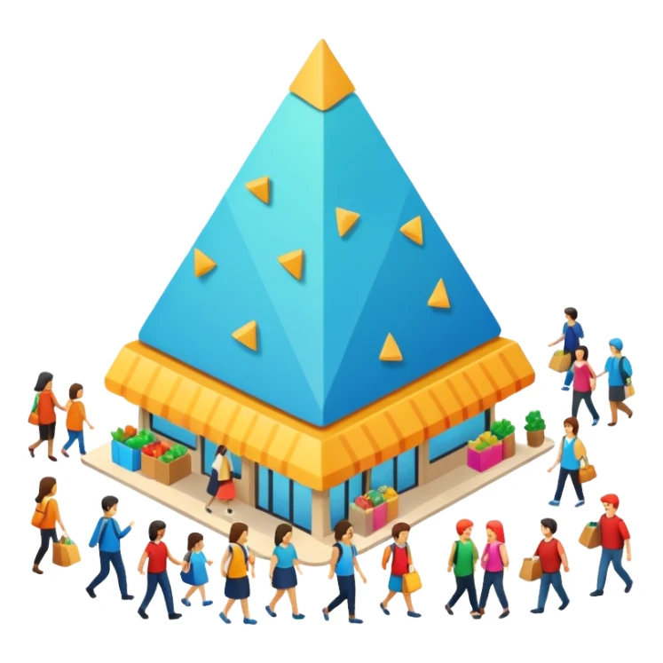 commerce triangulaire sticker