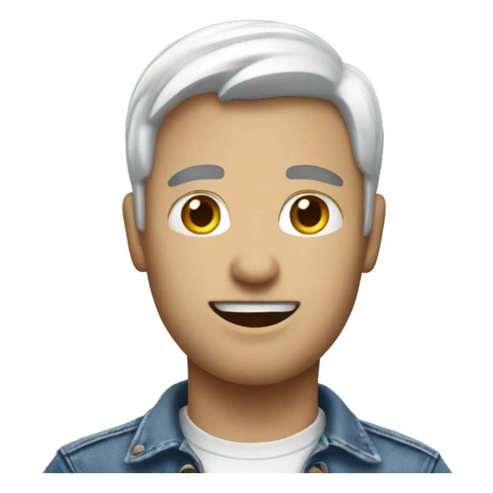 white it guy in jean sticker