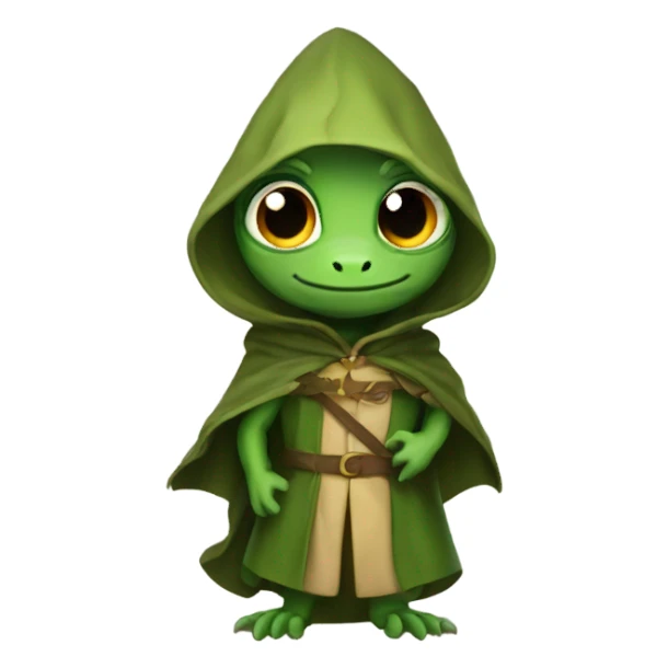 Lizard wearing cloak sticker