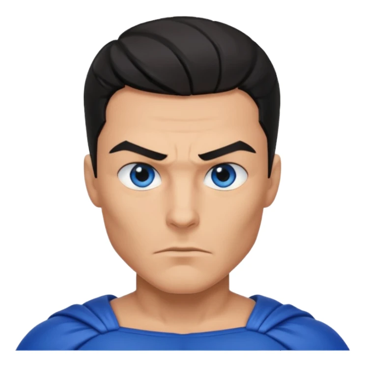 Male superhero head sticker