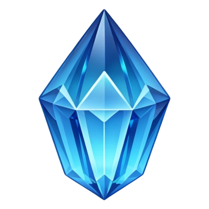 Long blue glowing crystal  sticker