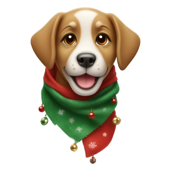 Christmas puppy sticker