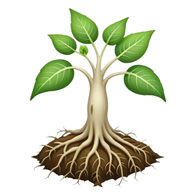 baby plant roots sticker