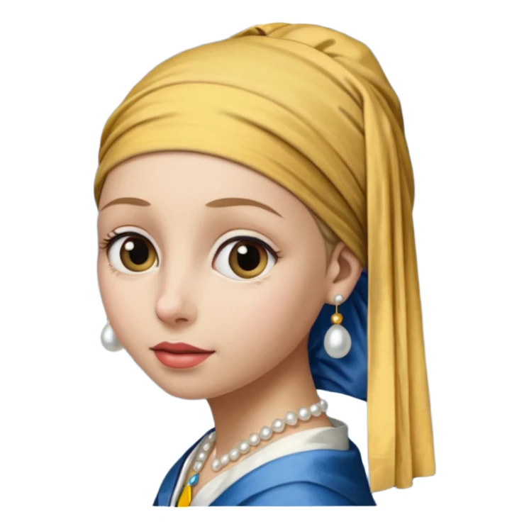 Girl with a Pearl Earring painting sticker