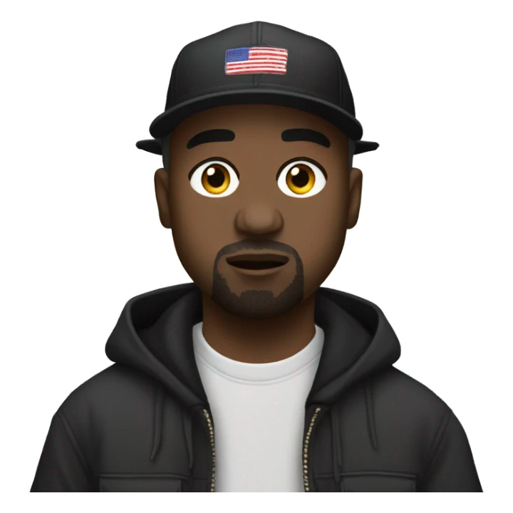 Kanye west  wearing vultures merch sticker