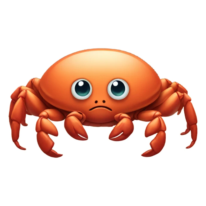 Sad crab sticker