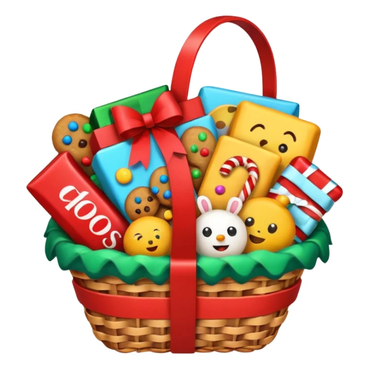 Christmas gift basket sticker