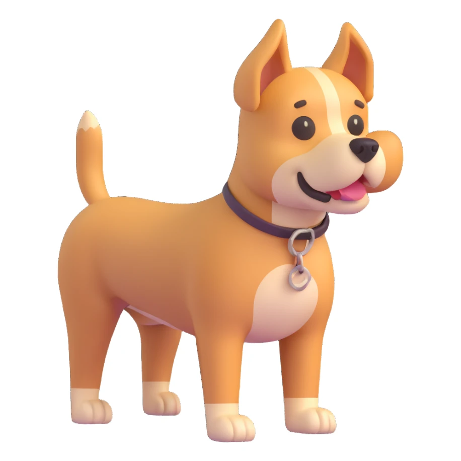 playful dog sticker