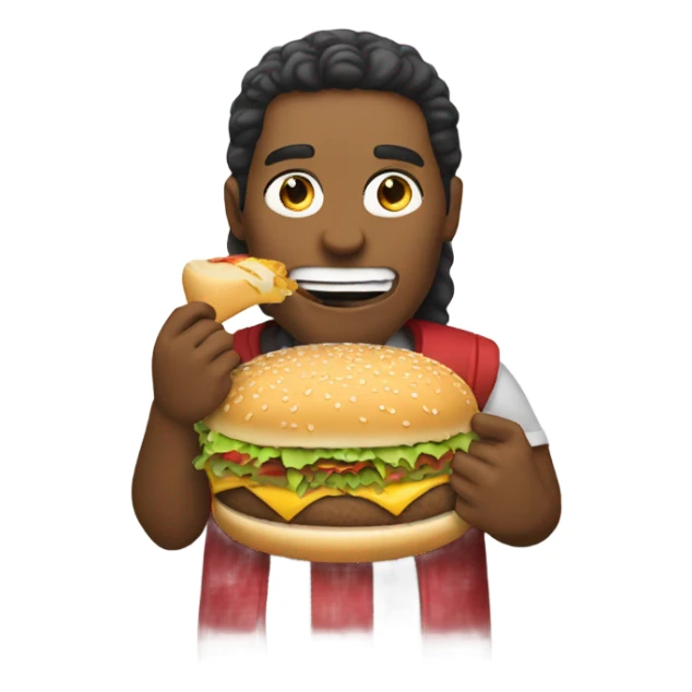 Me eating a  Big Mac sticker