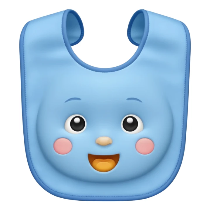 a simple blue baby bib sticker