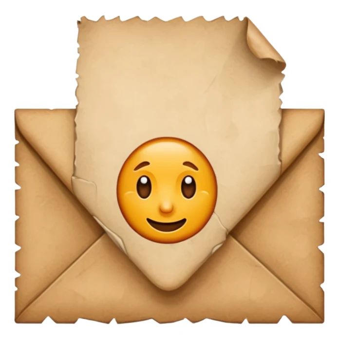 Letter with stamp on it sticker