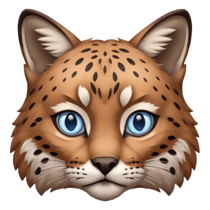 Bobcat with blue eyes sticker